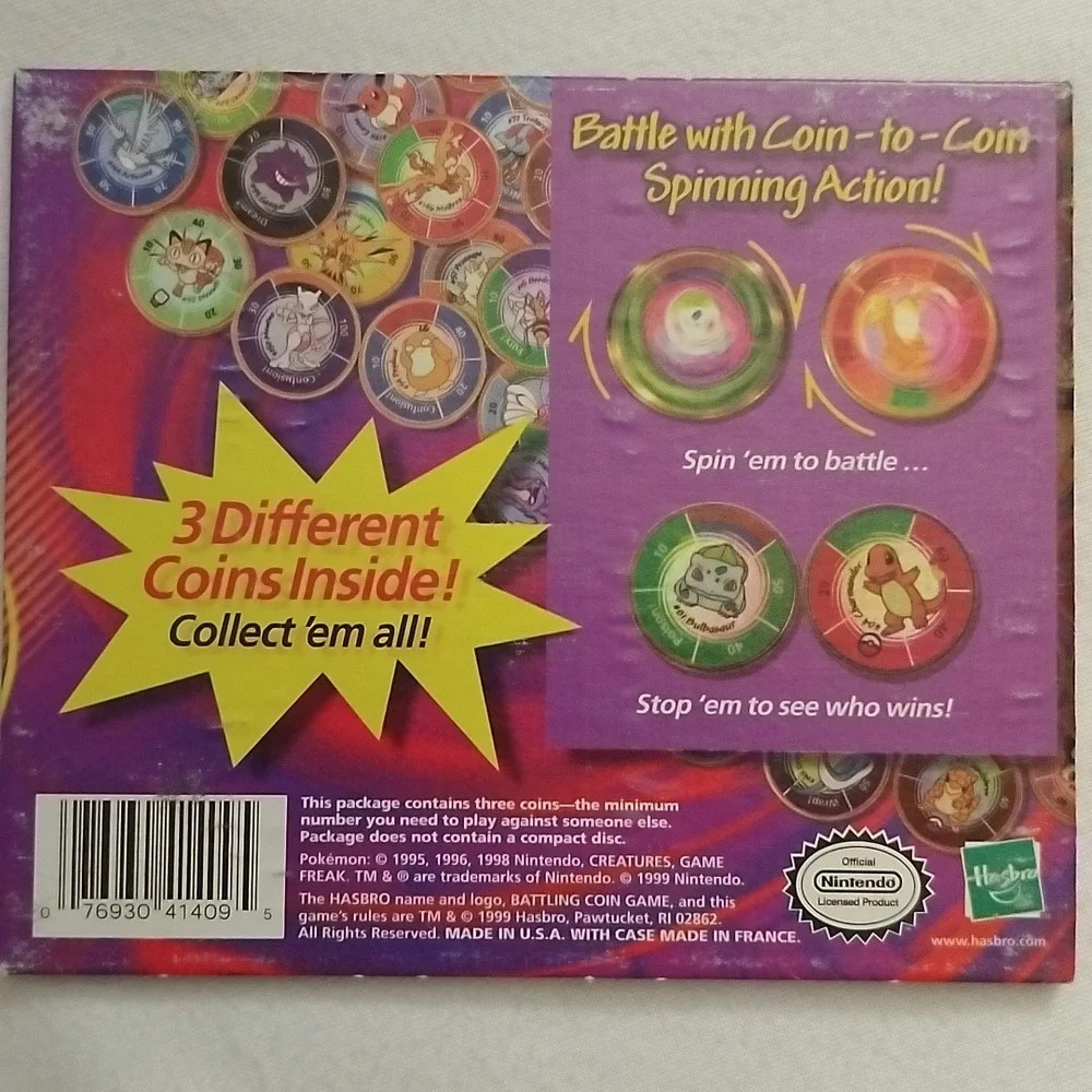 Pokemon Battling Coin Game Packs Hasbro Nintendo Collectible Brass VTG 90s - Picture 2 of 16